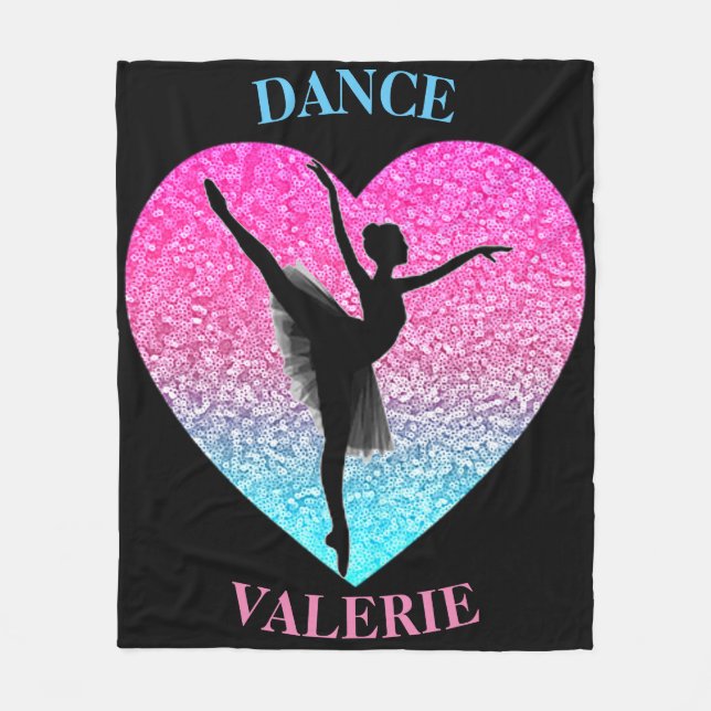 Dance Fleece Blanket mit Personalisiertem Namen (Vorderseite)