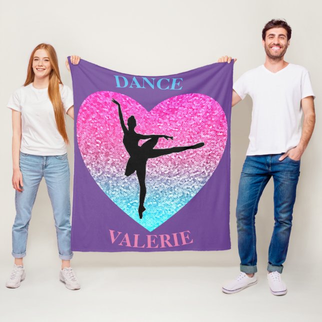 Dance Fleece Blanket mit Personalisiertem Namen (Beispiel)