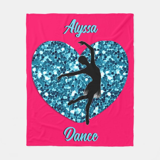 Dance Fleece Blanket mit Personalisiertem Namen (Vorderseite)