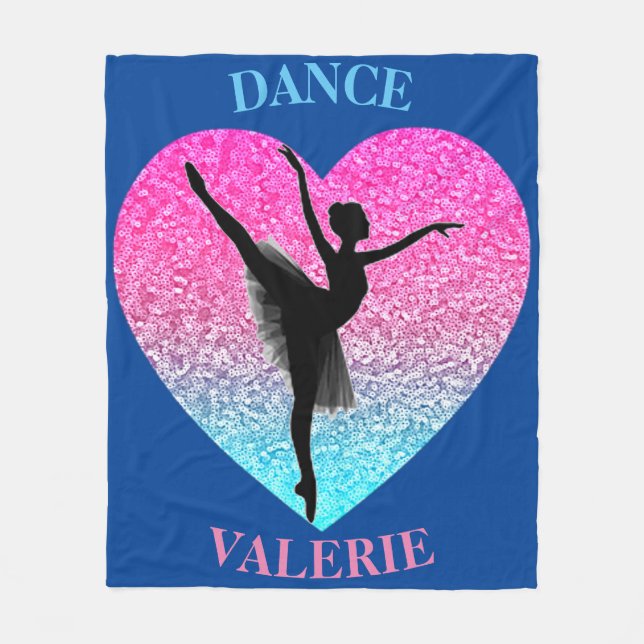 Dance Fleece Blanket mit Personalisiertem Namen (Vorderseite)