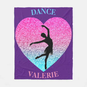 Dance Fleece Blanket mit Personalisiertem Namen