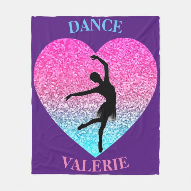 Dance Fleece Blanket mit Personalisiertem Namen (Vorderseite)