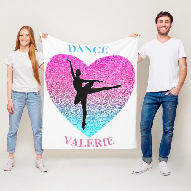 Dance Fleece Blanket mit Personalisiertem Namen (Beispiel)