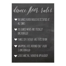 Dance Floor Rules-Zeichen | Calkboard fun sign