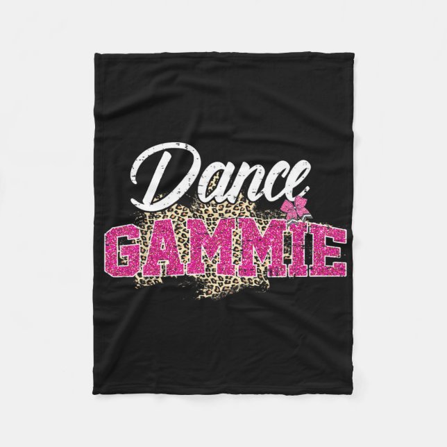 Dance Gammie Leopard Funny Dancing Gammie Mutter Fleecedecke (Vorderseite)