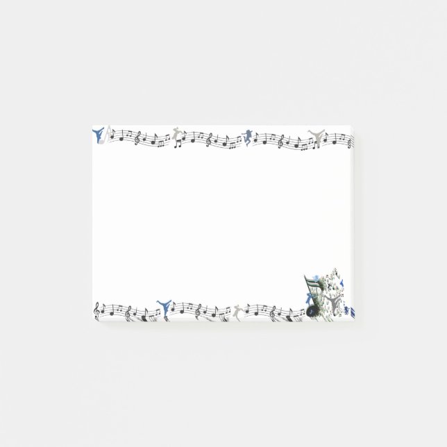 Dance Genres Silhouetten und Musik Post-It-Notes Post-it Klebezettel (Vorderseite)