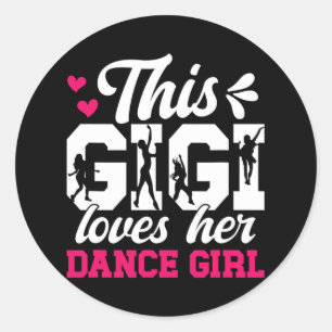 Dance Gigi Lieben ihr Tanz Girl Gigi von einem Tän Runder Aufkleber