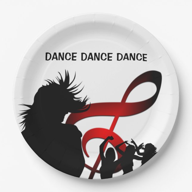 Dance Girl Modernes Party Pappteller (Vorderseite)