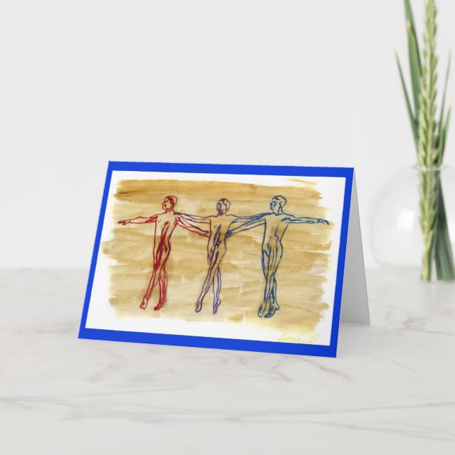 Dance Harmony (Blue) Grußkarte Karte (Vorderseite)