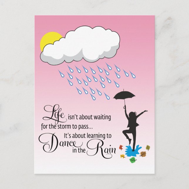 Dance in the Rain Postkarte (Vorderseite)