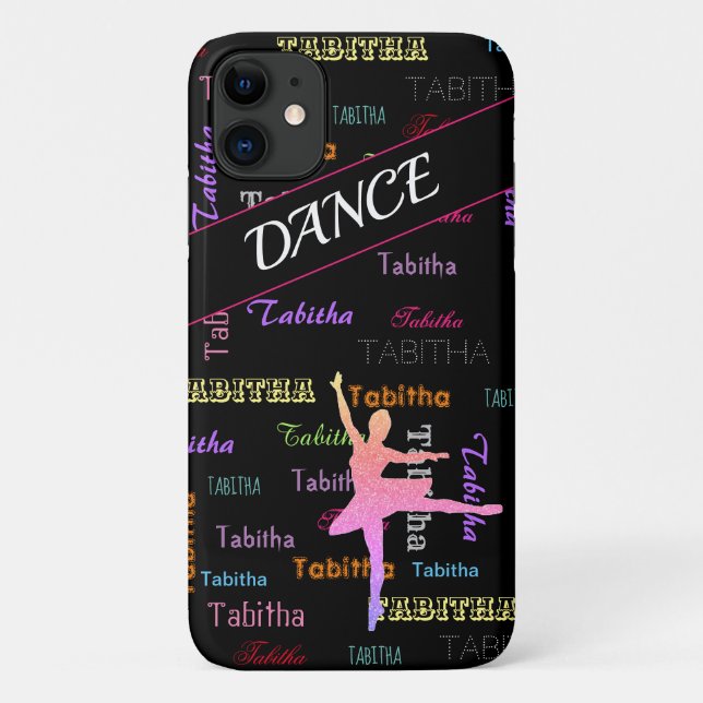 Dance iPhone Case mit Personalisiertem Namen übera (Rückseite)