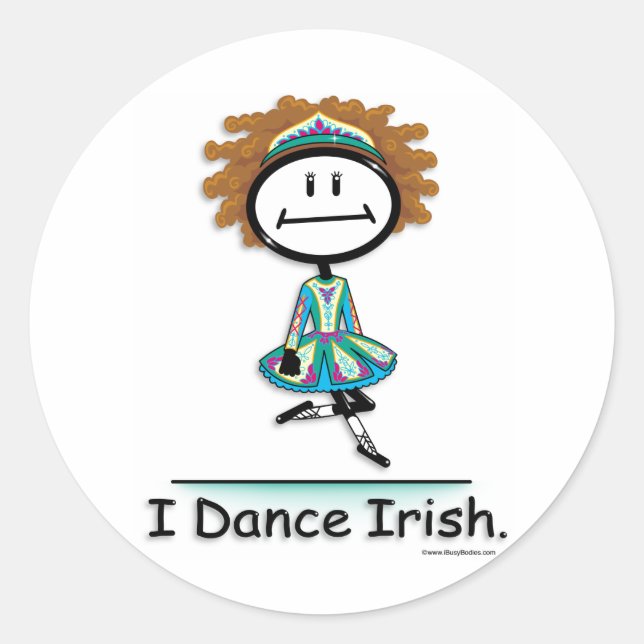 Dance Irish Runder Aufkleber (Vorderseite)