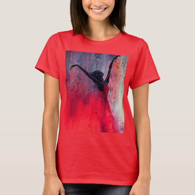 Dance Lady in Red T - Shirt (Vorderseite)