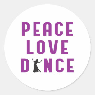Dance Liebe Dancing Party Sport Dancer Funny Gift Runder Aufkleber
