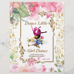 Dance Little Girl Dance Gedicht Wasserfarbpapier