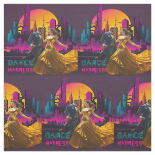 Dance Madness Couple in den Straßen von Neon City Stoff