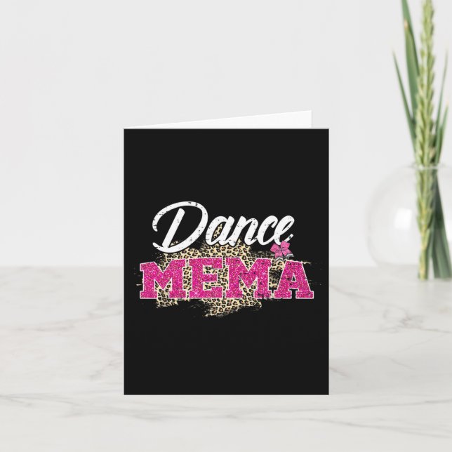 Dance Mema Leopard Funny Dancing Mema Muttertag Karte (Vorderseite)