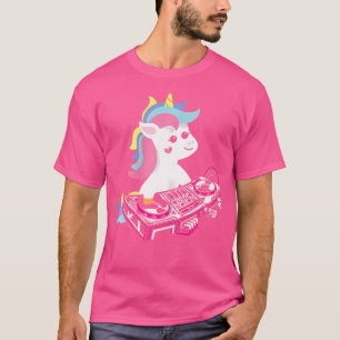Dance Music Unicorn DJ für Mädchen und Frauen T-Shirt