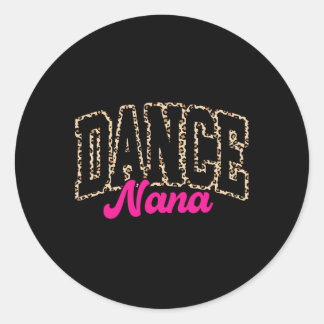 Dance Nana Leopard Tanznana Lido Girls - Frauen Runder Aufkleber