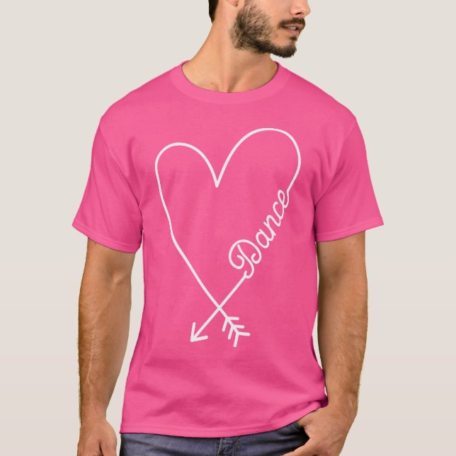 Dance Niedlich Graphic Heart Liebe T-Shirt (Vorderseite)