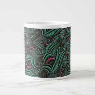 Dance of Swirling Lines and Bio Forms Jumbo-Tasse