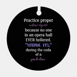 Dance Parters Audience Etiquette Lavender Ornament Aus Metall