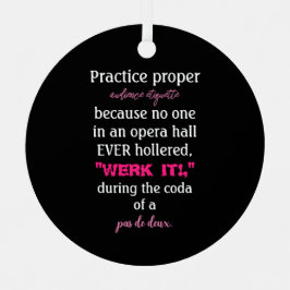 Dance Parters Audience Etiquette Pink Ornament Aus Metall