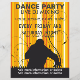 Dance Party Live DJ Music Flyer