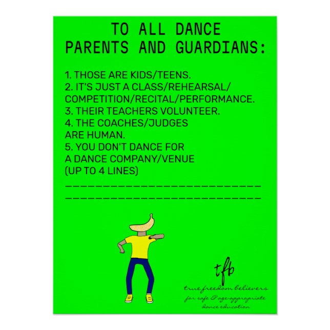 Dance Partys Erinnerung Banana Limon Poster (Vorderseite)