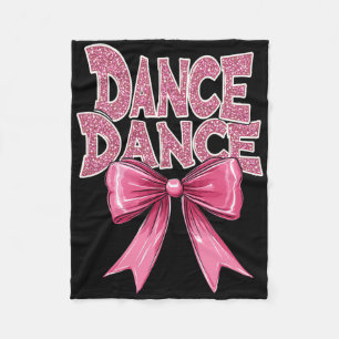 Dance Pink Dancing Bow Niedlich Ballet Erwägung Cl Fleecedecke