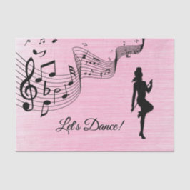 Dance Pink gestochen Seidenpapier