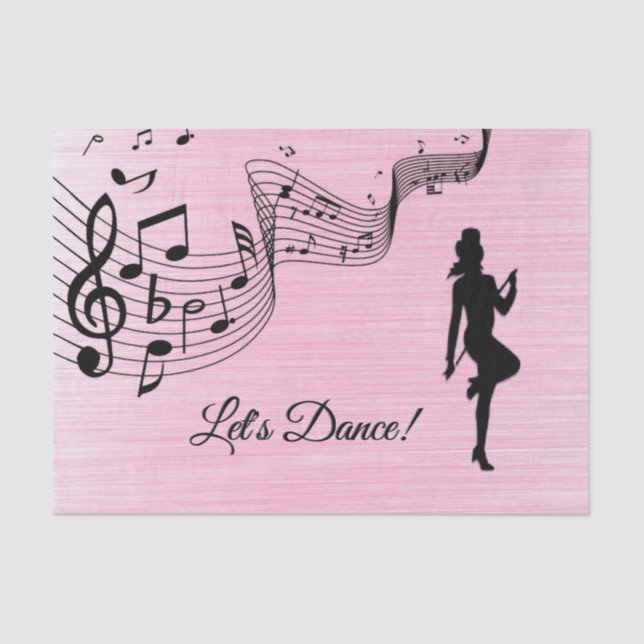 Dance Pink gestochen Seidenpapier (Vorderseite)
