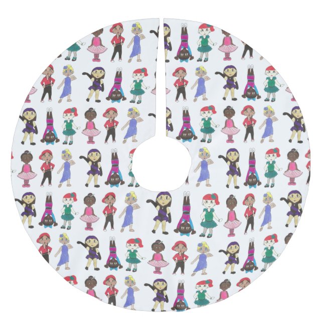 Dance School Studio Ballett Stich Jazz Lyrical Acr Polyester Weihnachtsbaumdecke (Vorderseite)