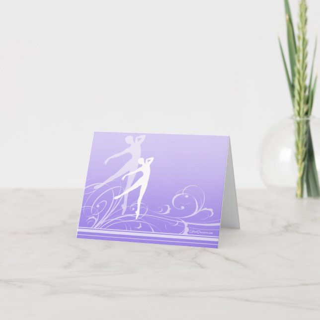 Dance Scroll Note Card (benutzerdefinierbar) Karte (Vorderseite)