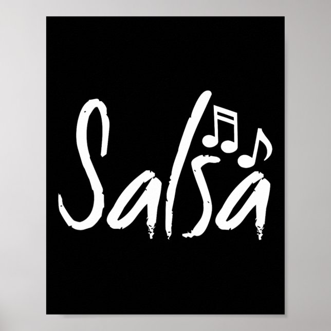 Dance Shirt Salsa Funny Dancing Geschenke Poster (Vorne)