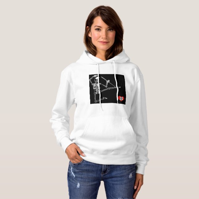 Dance Skeletts für Damenunterhalter Hoodie (Vorne ganz)