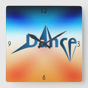 Dance Square Wall Clock Quadratische Wanduhr