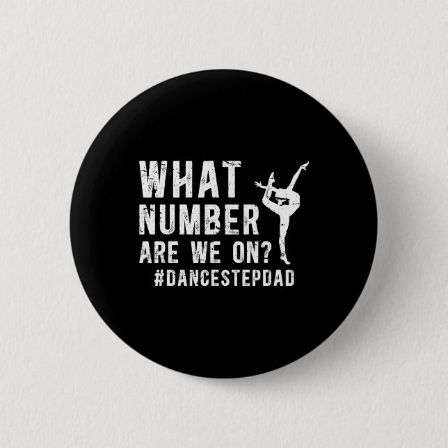 Dance Step Papa Funny Dancing Stepdad von einem Tä Button (Vorderseite)