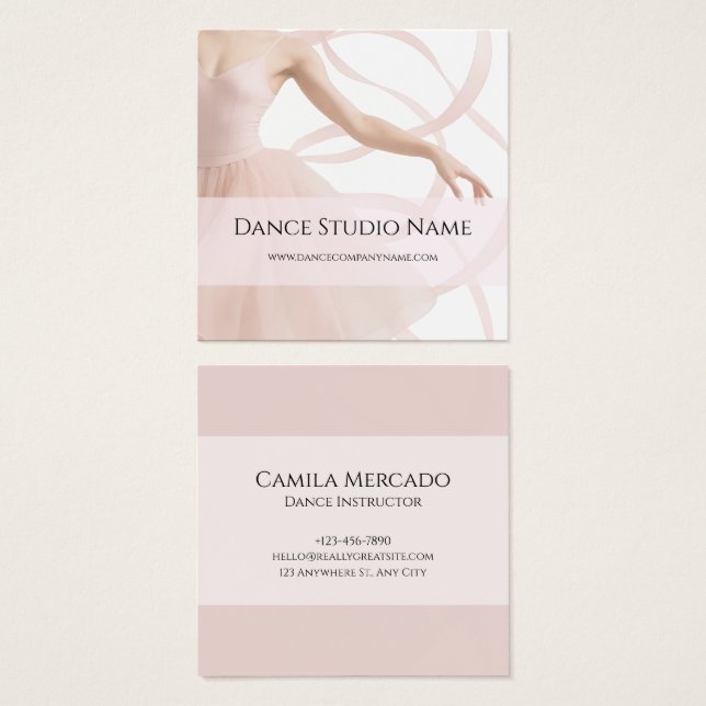 Dance Studio Ballerina Pastel Pink Socials (Vorne & Hinten)