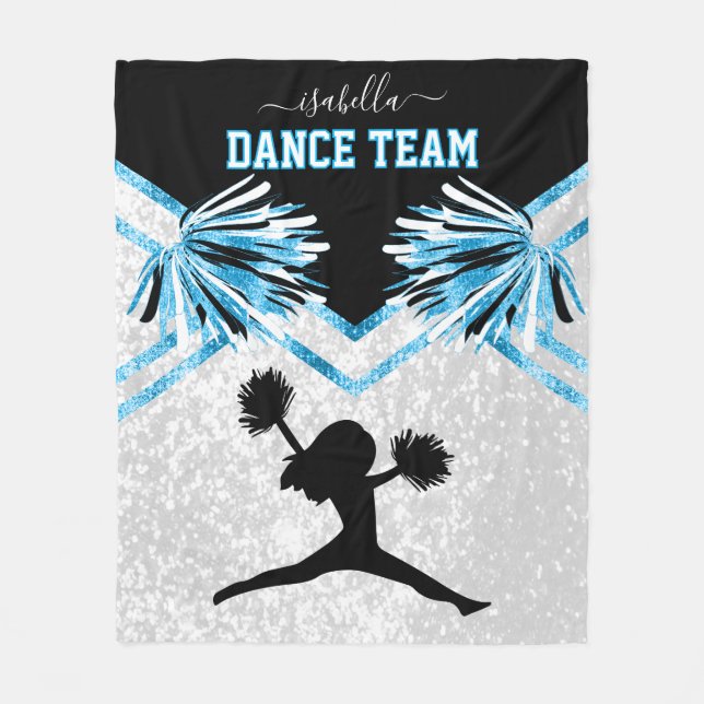 Dance Team Baby Blue, Black and White Fleece Blan (Vorderseite)