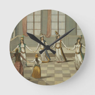Dance that is fashionable with the Greek women of Runde Wanduhr
