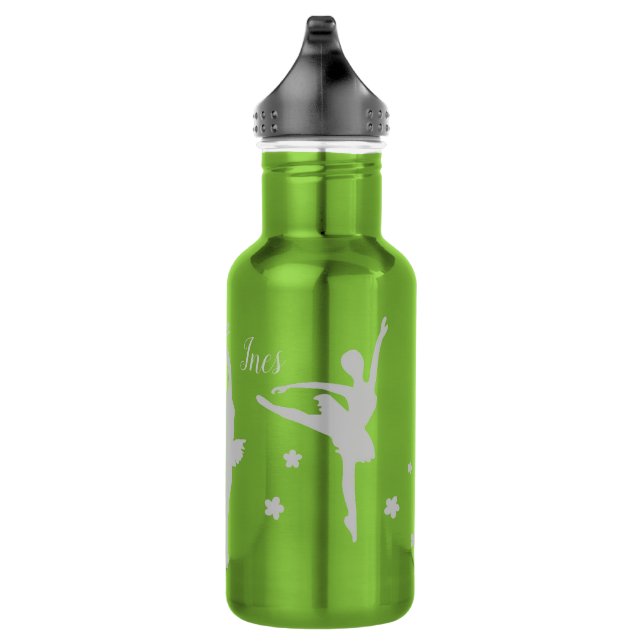Dance Through Life Quote Dancer Gift Ballerina Edelstahlflasche (Rechts)