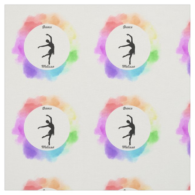 Dance Wasserfarbe Stoff mit ihrem Namen (Muster)