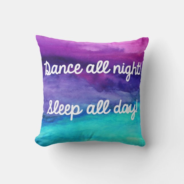Dance Watercolor Pillow Kissen (Vorderseite)