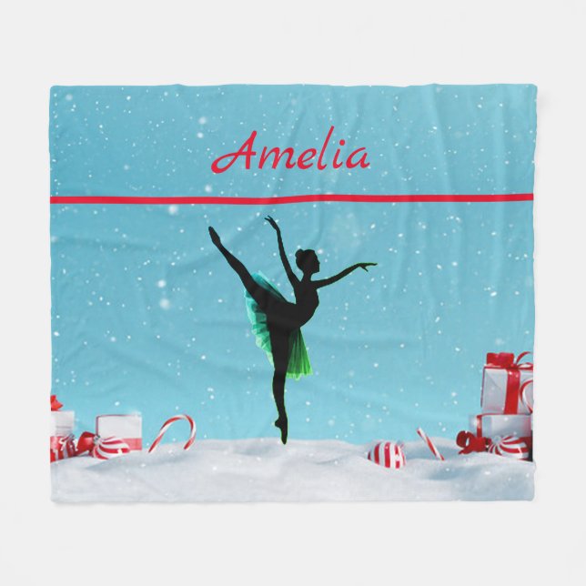 Dance Winter Wonderland Fleecedecke (Vorderseite (Horizontal))