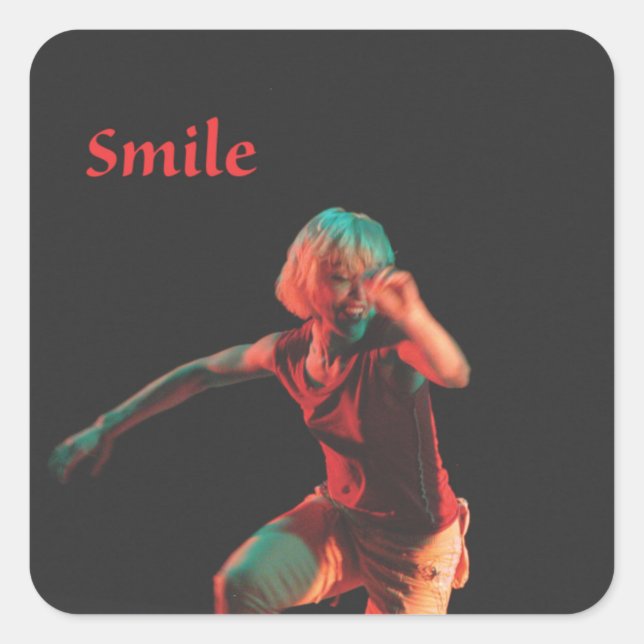Dance your Verbs - Smile Sticker (Vorderseite)