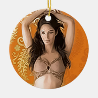 Dancer belly dancing keramikornament