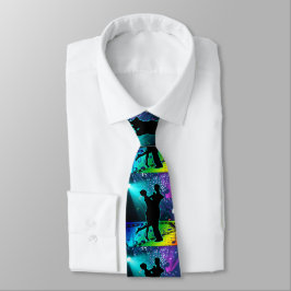 Dancer Couple Lights und Music Necktie Krawatte