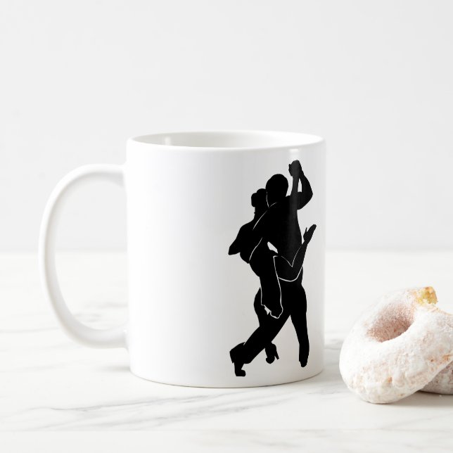 Dancer Couple Tasse - Benutzerdefinierte Farben (Mit Donut)