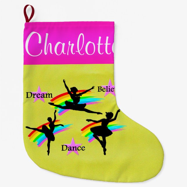 DANCER DREAMS PERSONALISIERTER CHRISTMAS STRUMPF GROßER WEIHNACHTSSTRUMPF (Vorderseite)